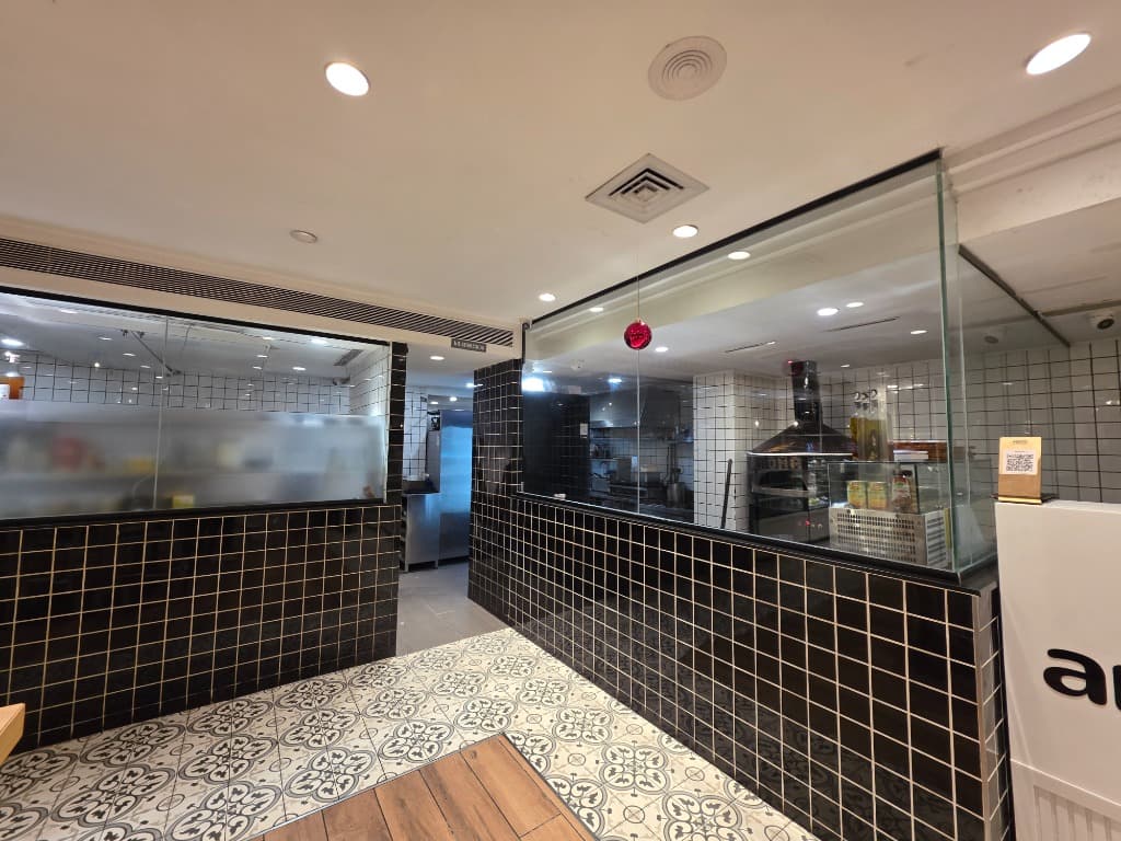 Black Tiled Commercial Kitchen